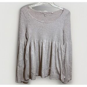 Anthropologie Knitted & Knotted Esme Bell Sleeve Sweater Top Sz M Wool Blend